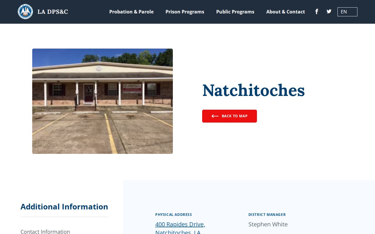 Natchitoches District Probation and Parole office serving Winn Parish