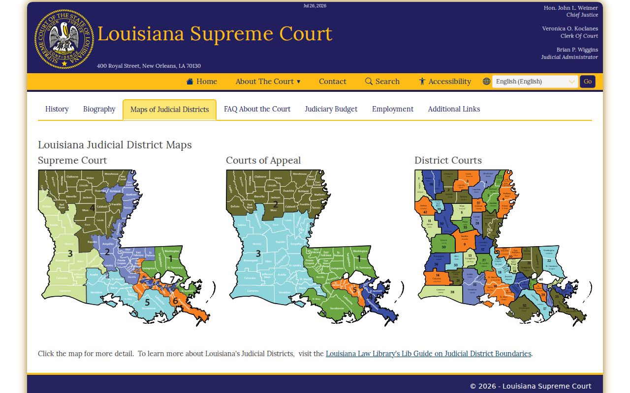 Winn Parish criminal court cases judicial district map