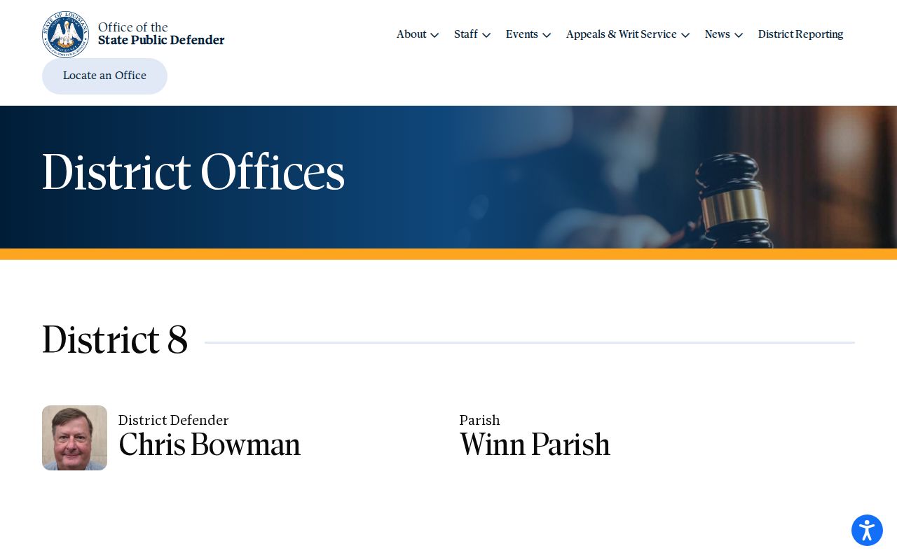 Winn Parish criminal court cases District 8 public defender office
