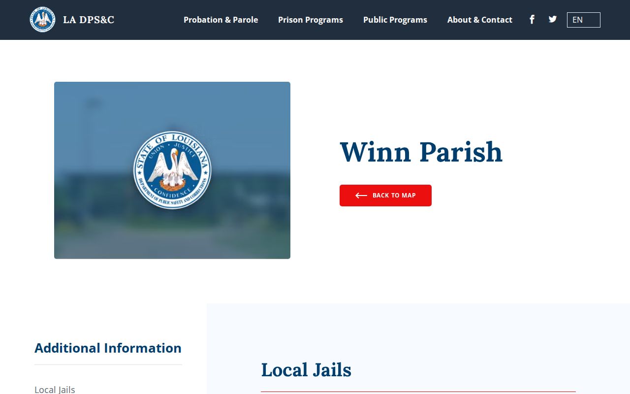 Louisiana Winn Parish justice and custody facility directory